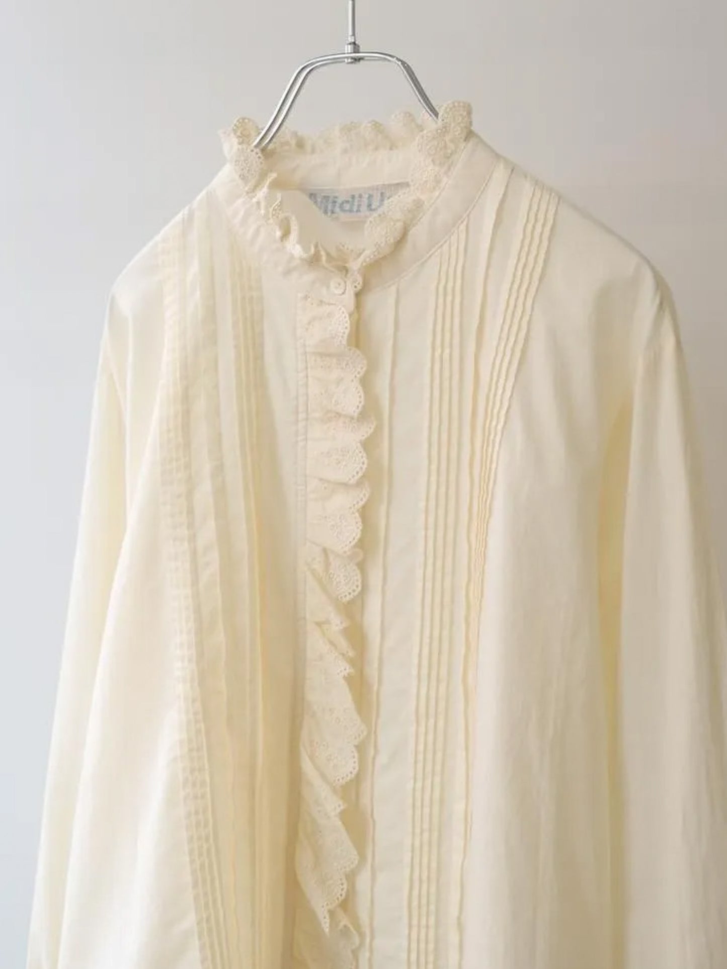 pin tuck lace shirt