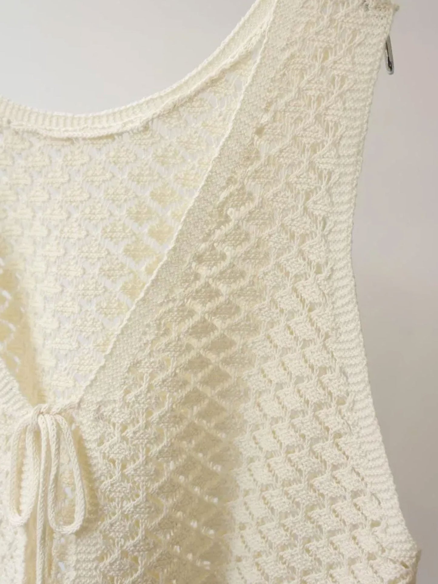 2way short knit vest