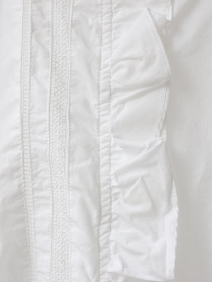 front frill lace shirt