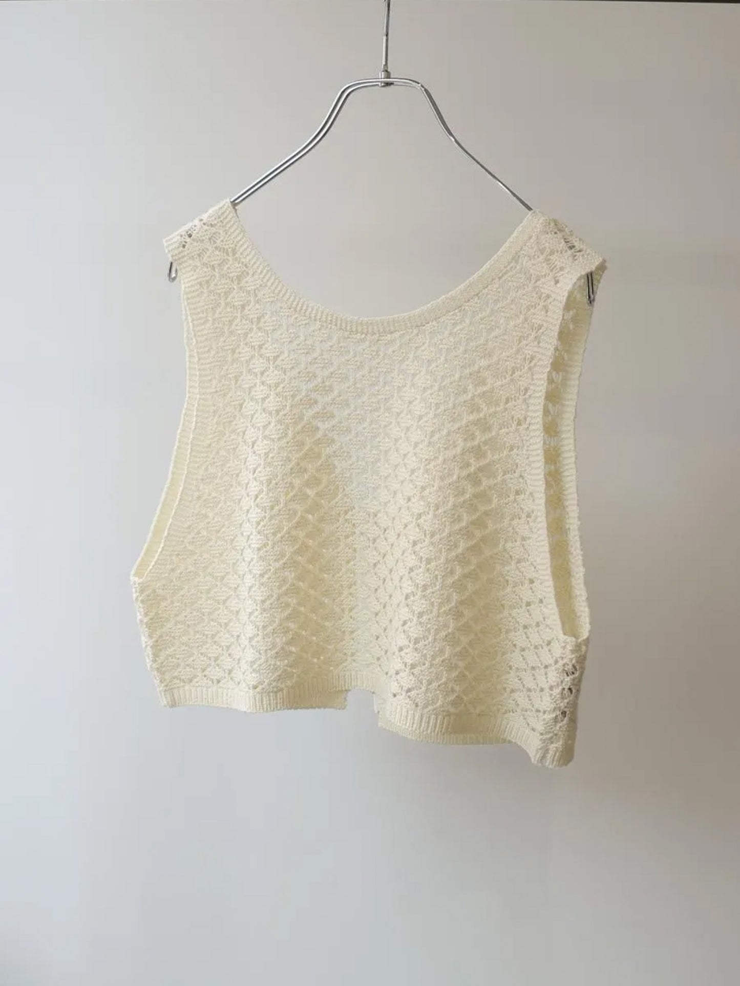 2way short knit vest