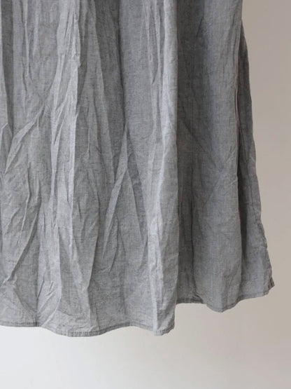 chambray gather skirt