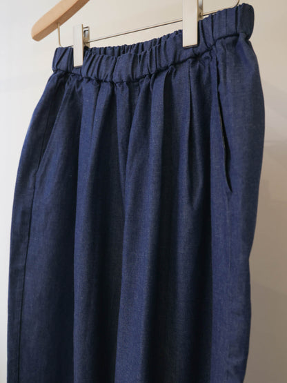 denim wide easy pants