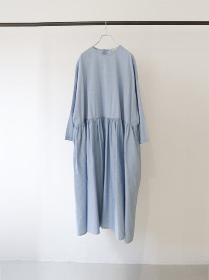 chambray gather onepiece