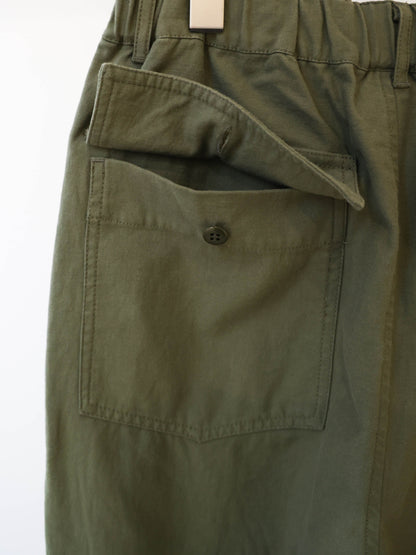 back satin baker pants