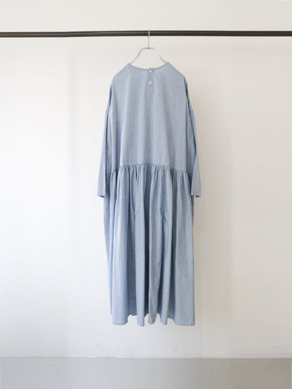 chambray gather onepiece