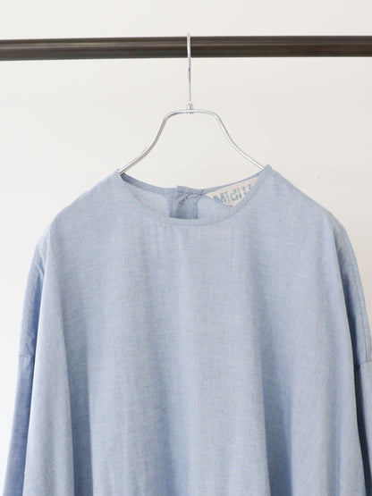 chambray gather onepiece