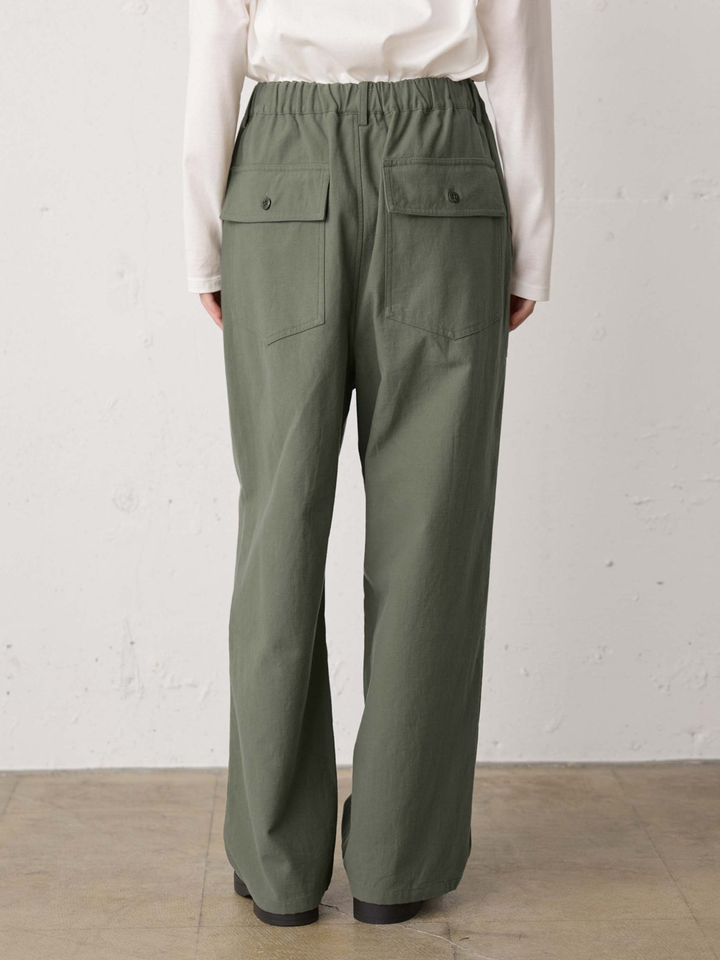 back satin baker pants