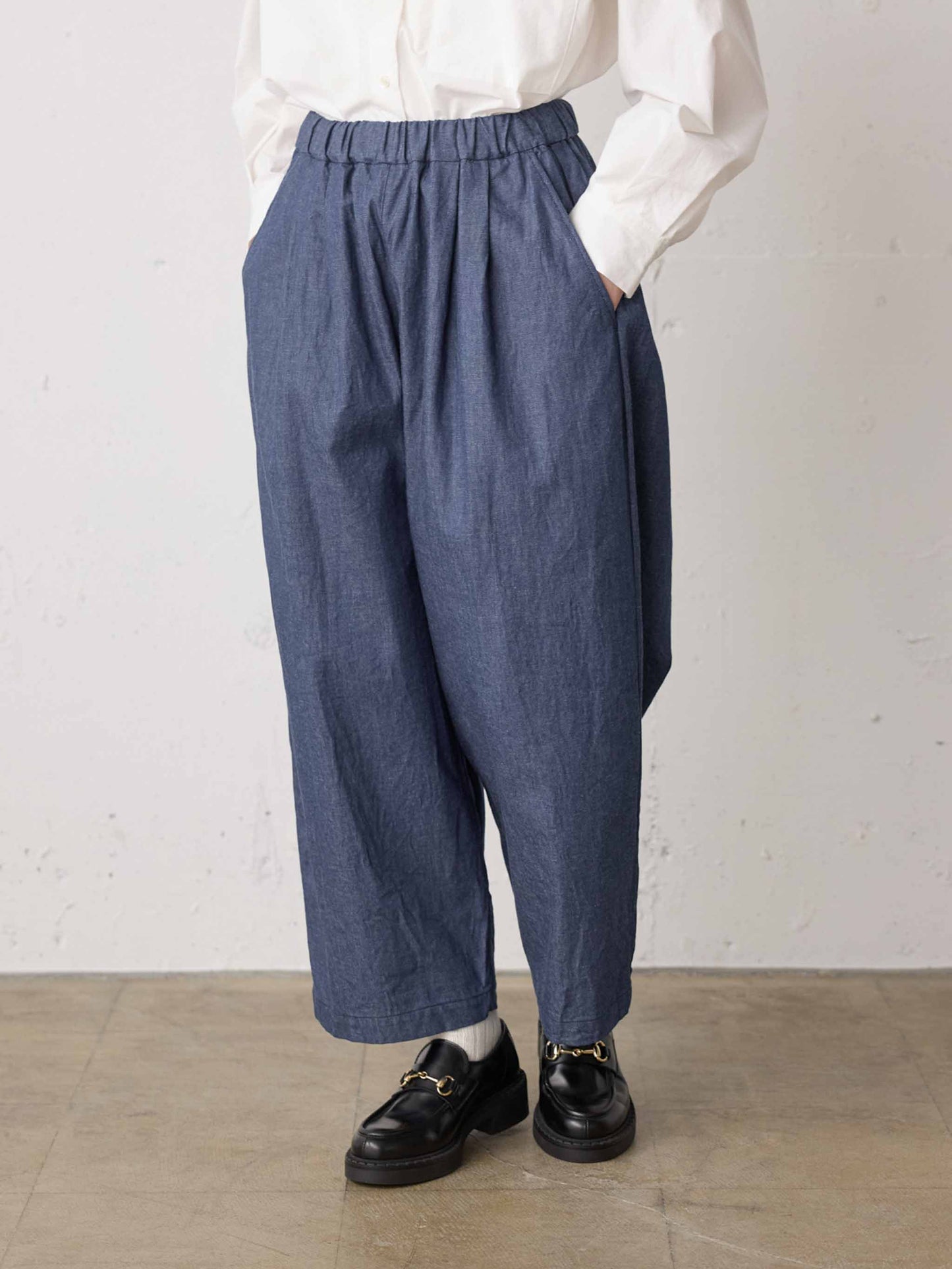 denim wide easy pants