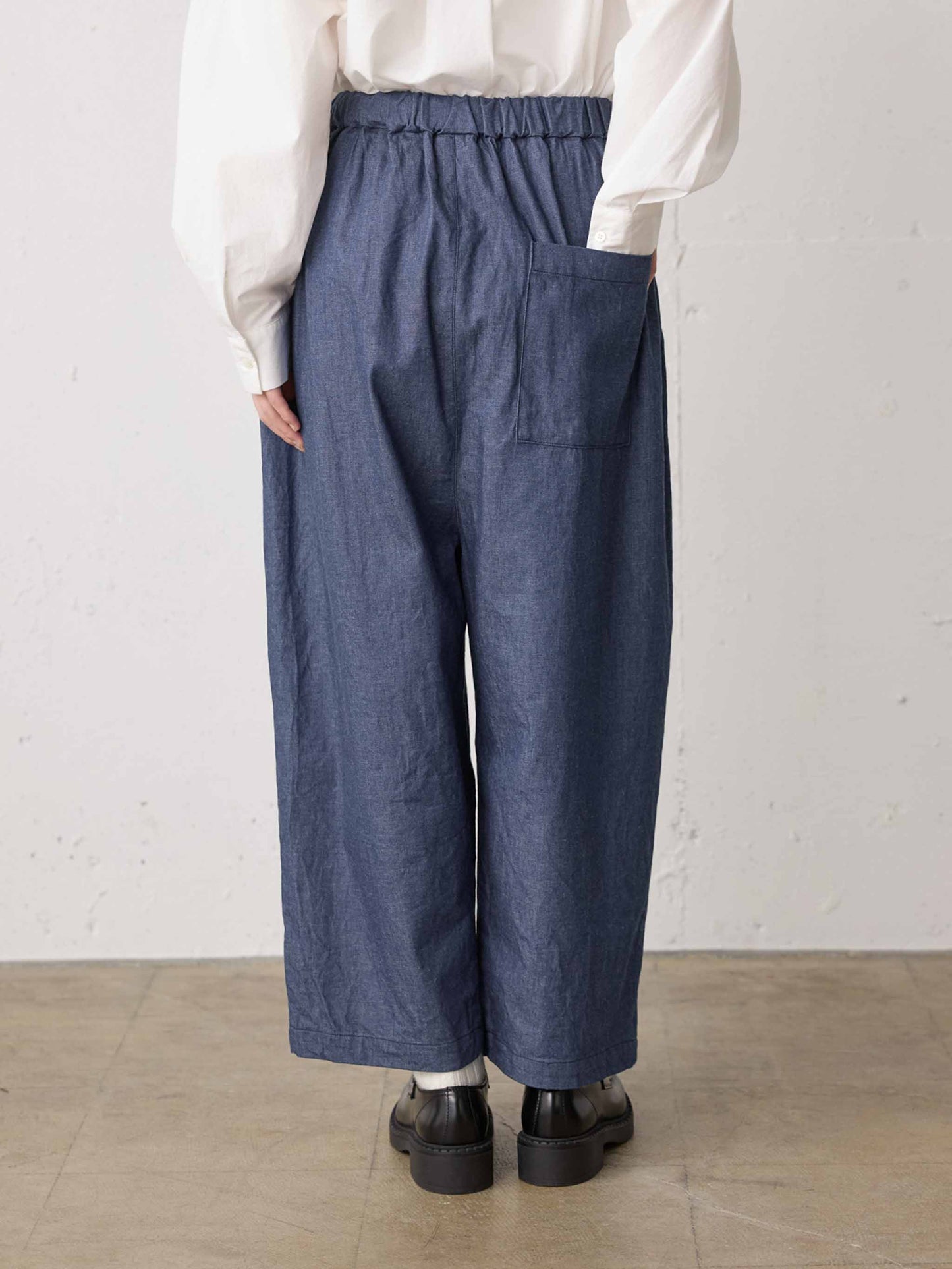 denim wide easy pants