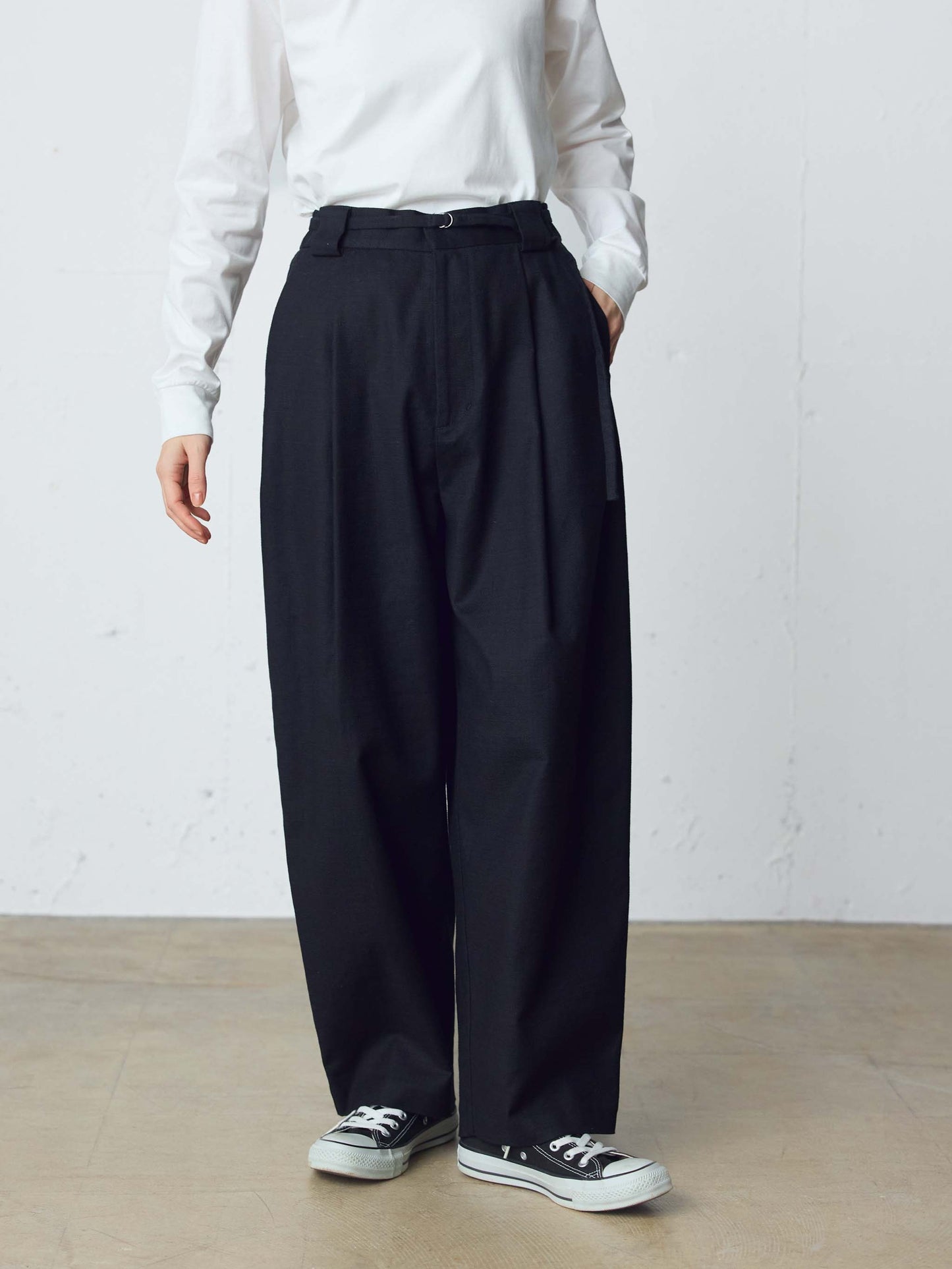 slacks pants with belt