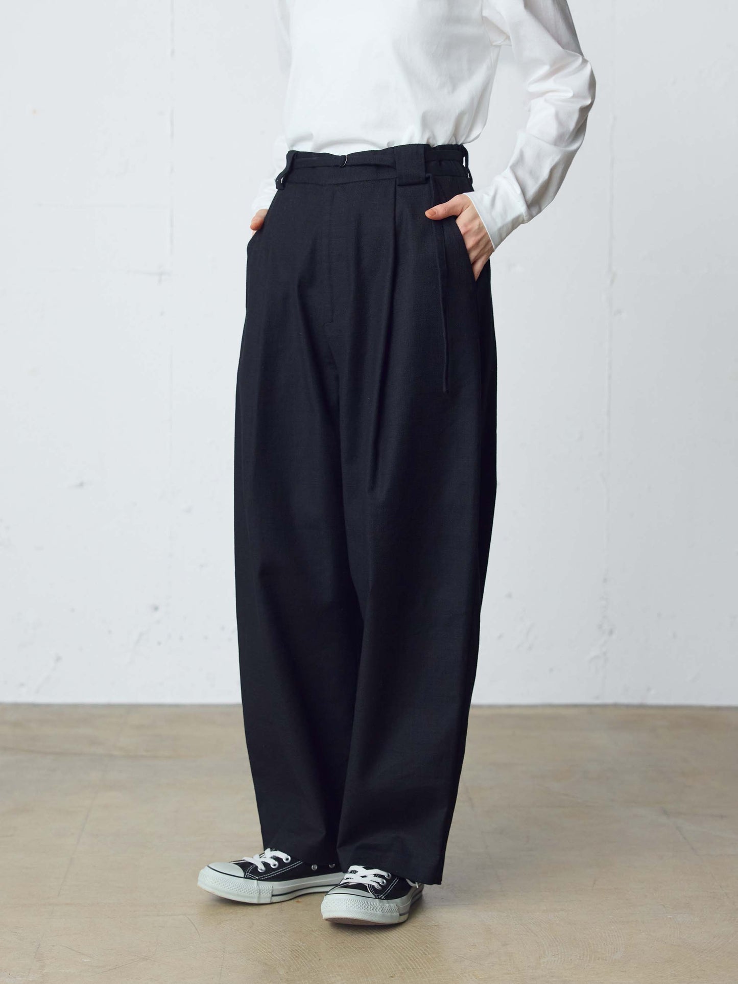 slacks pants with belt