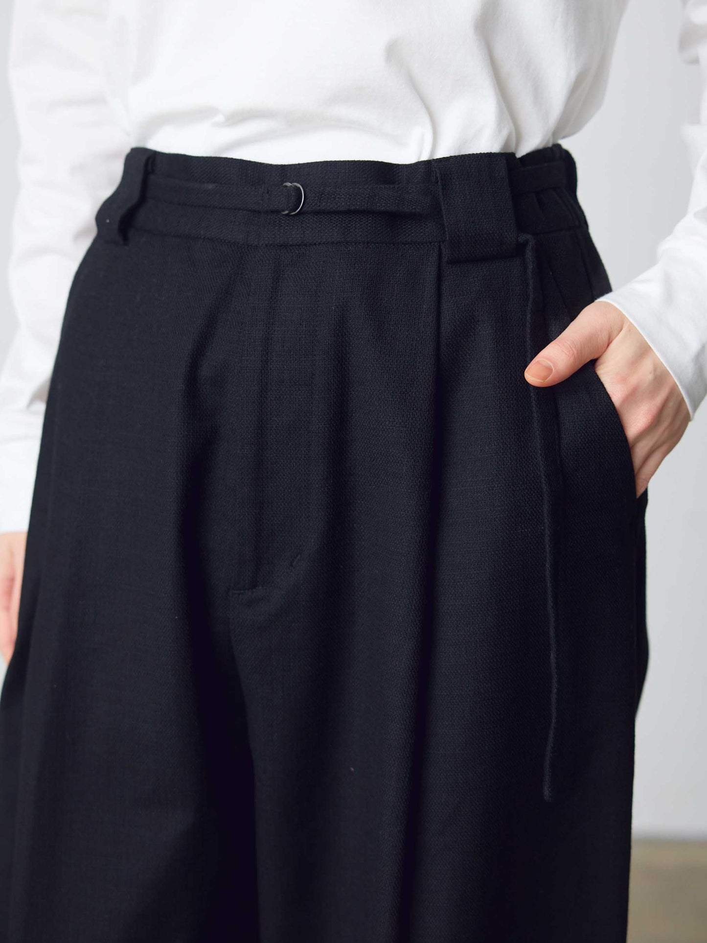 slacks pants with belt