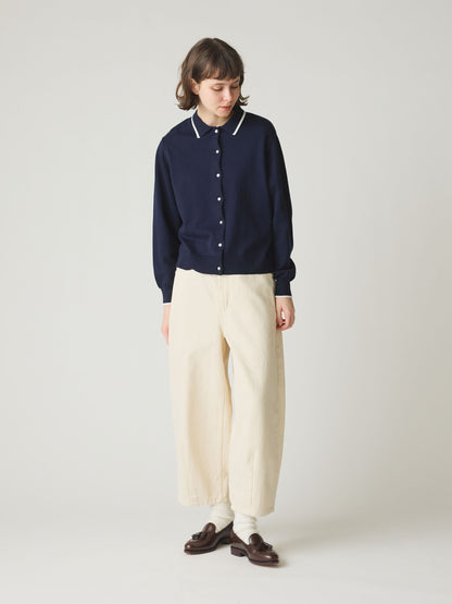 hi-waist curved denim