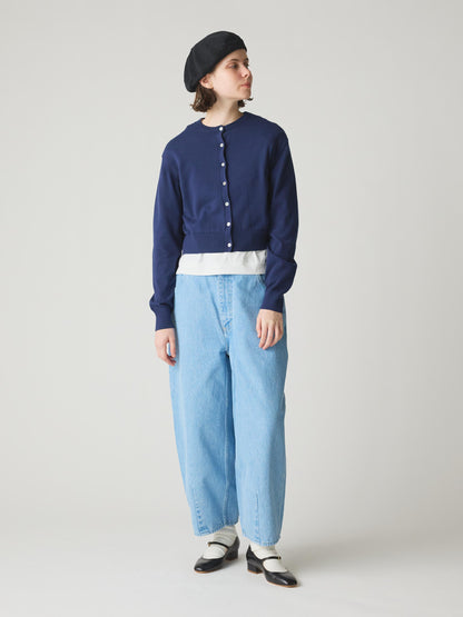 hi-waist curved denim