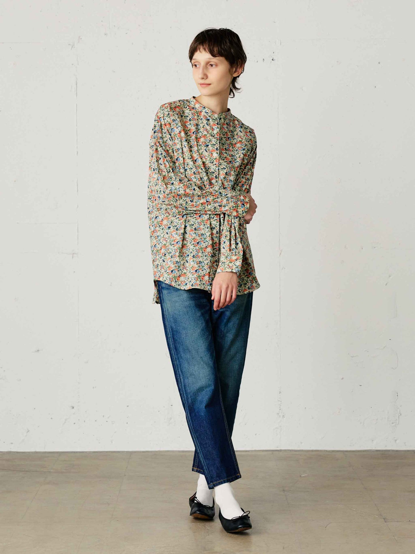 4/5 length denim pants