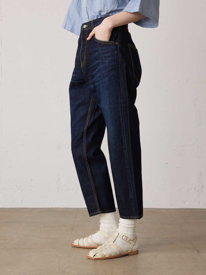 high waist denim pants