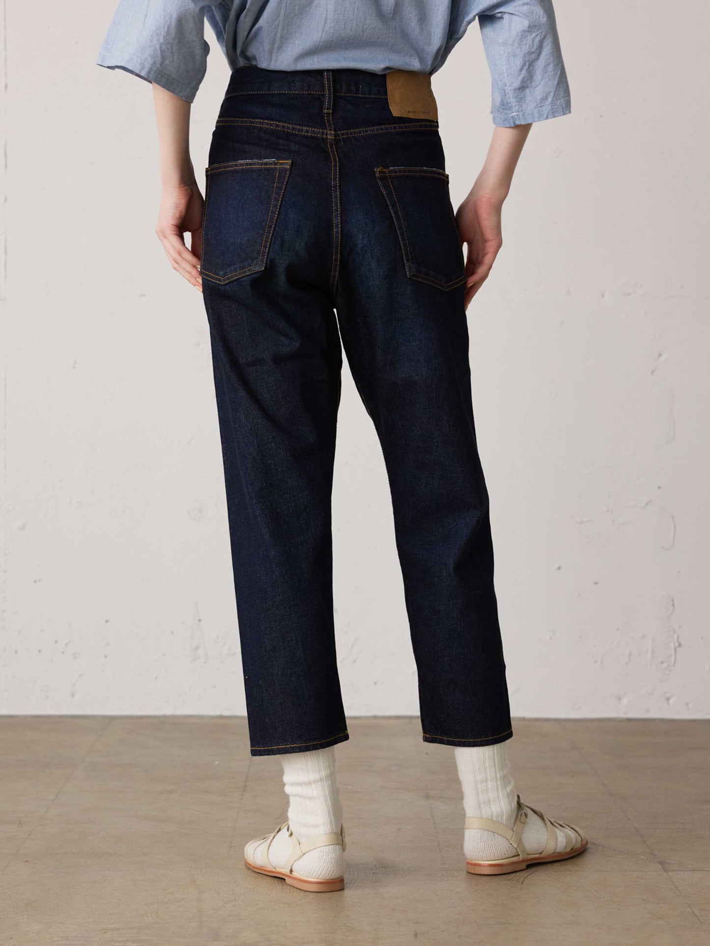 high waist denim pants