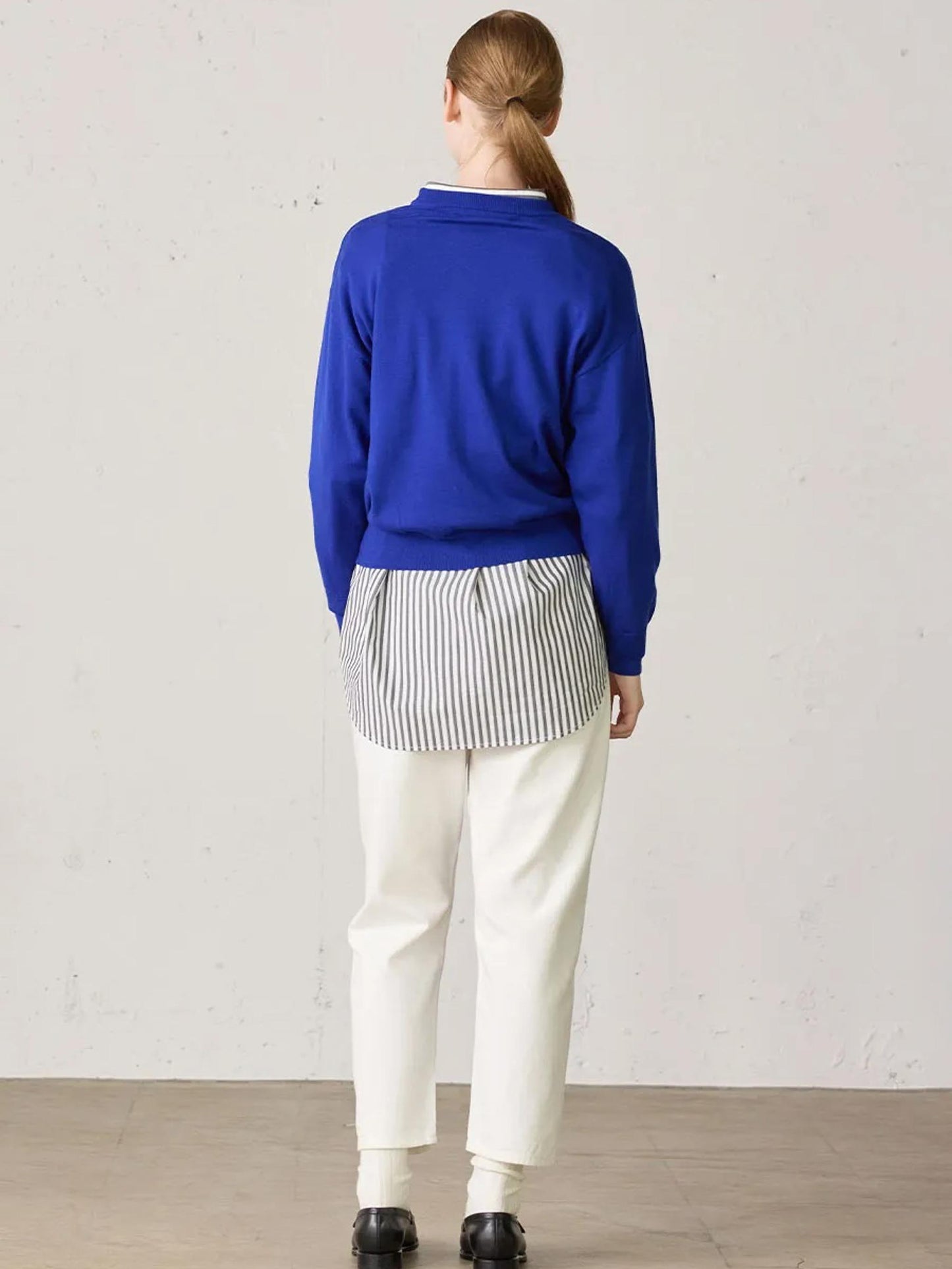 high waist white denim pants