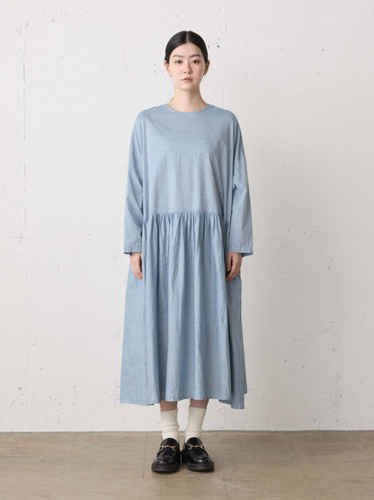 chambray gather onepiece