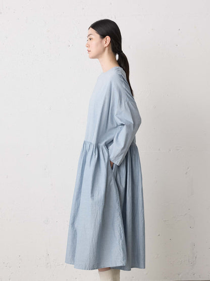 chambray gather onepiece