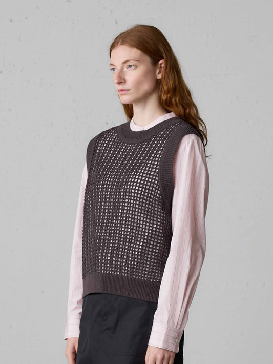 mesh knit 2way vest