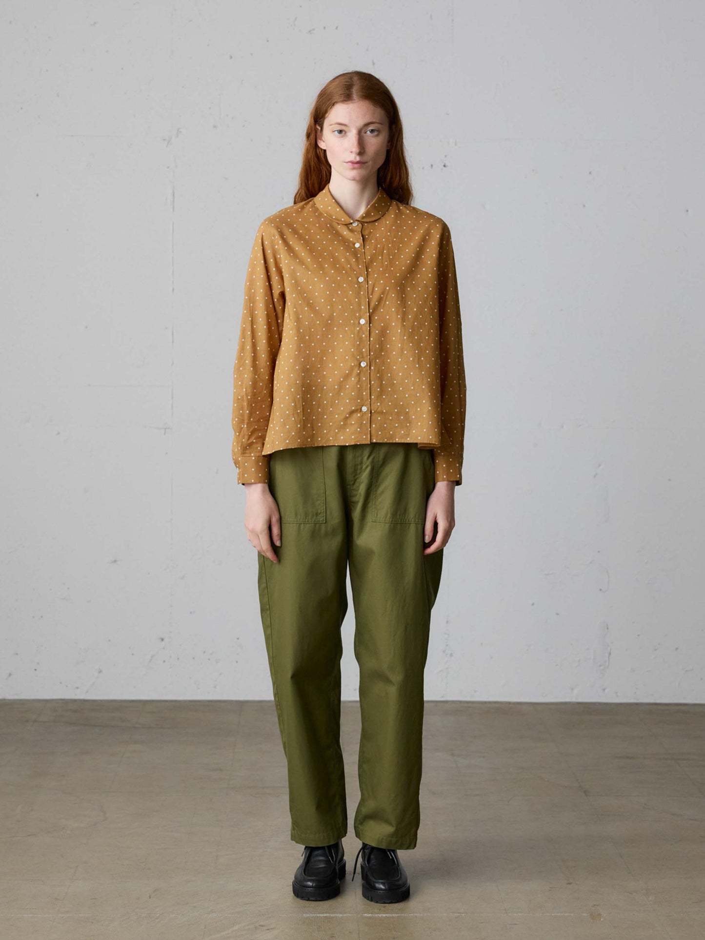 dots dutch collar shirt