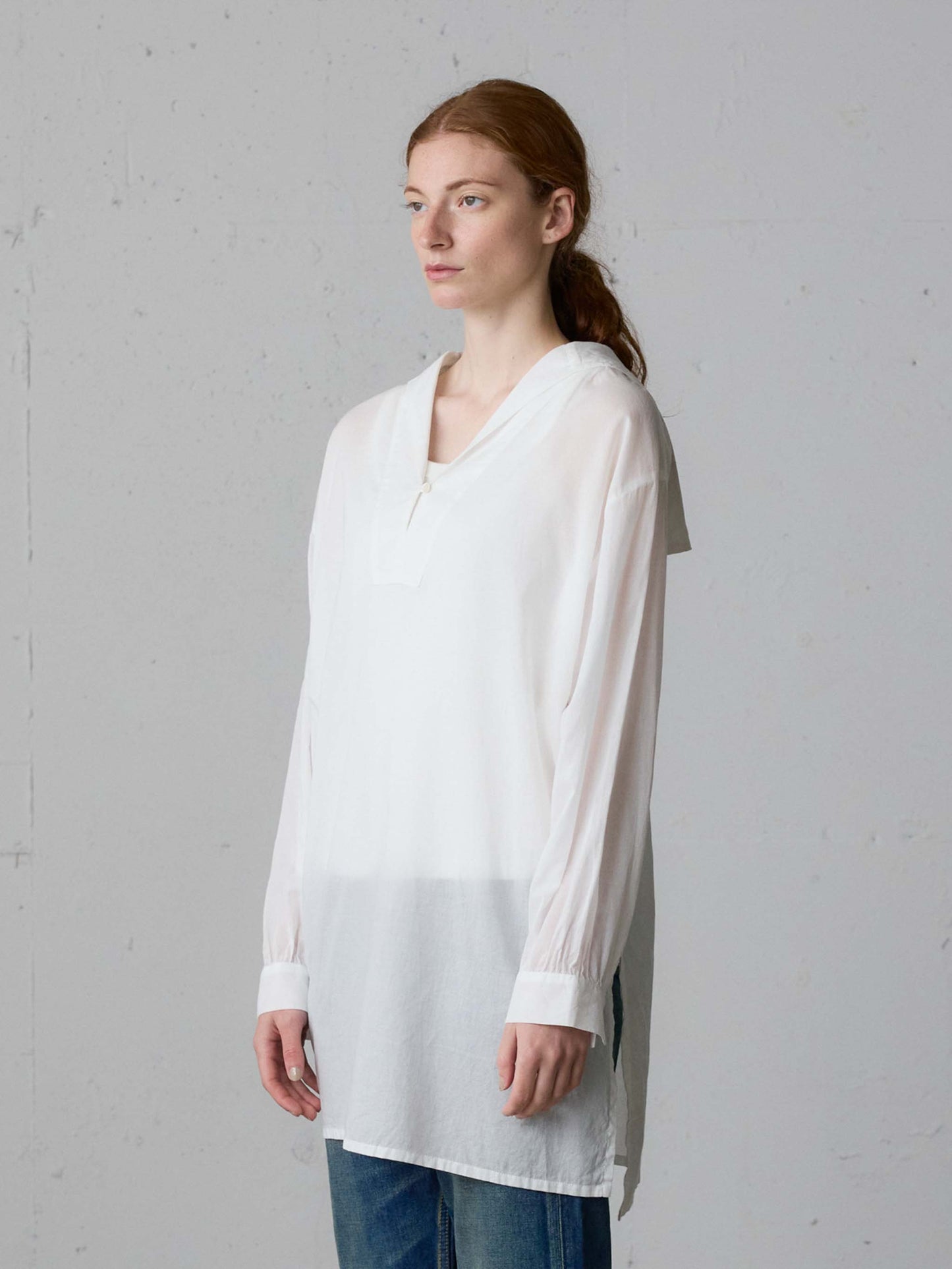 sheer sailor collar tunic