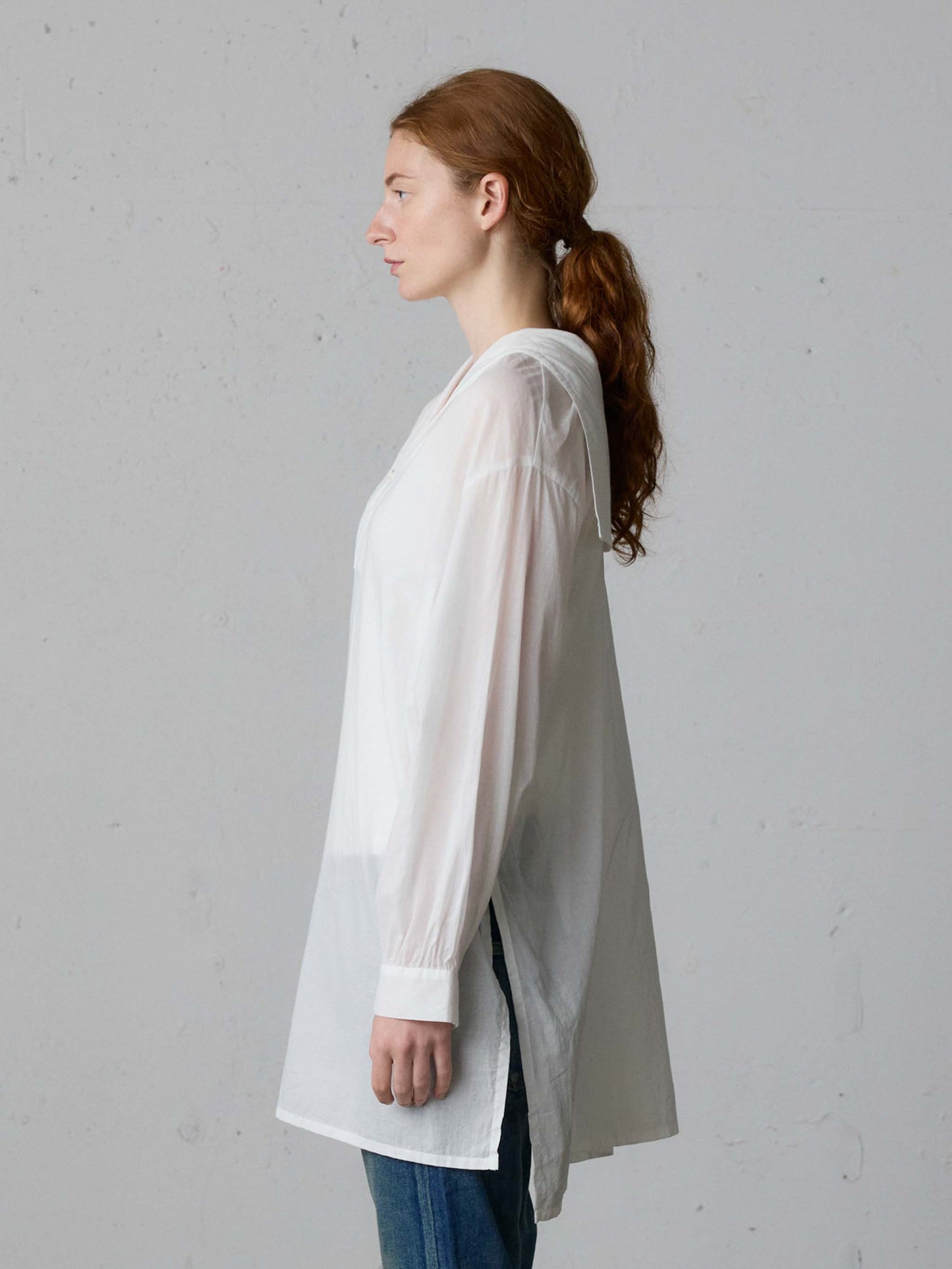 sheer sailor collar tunic