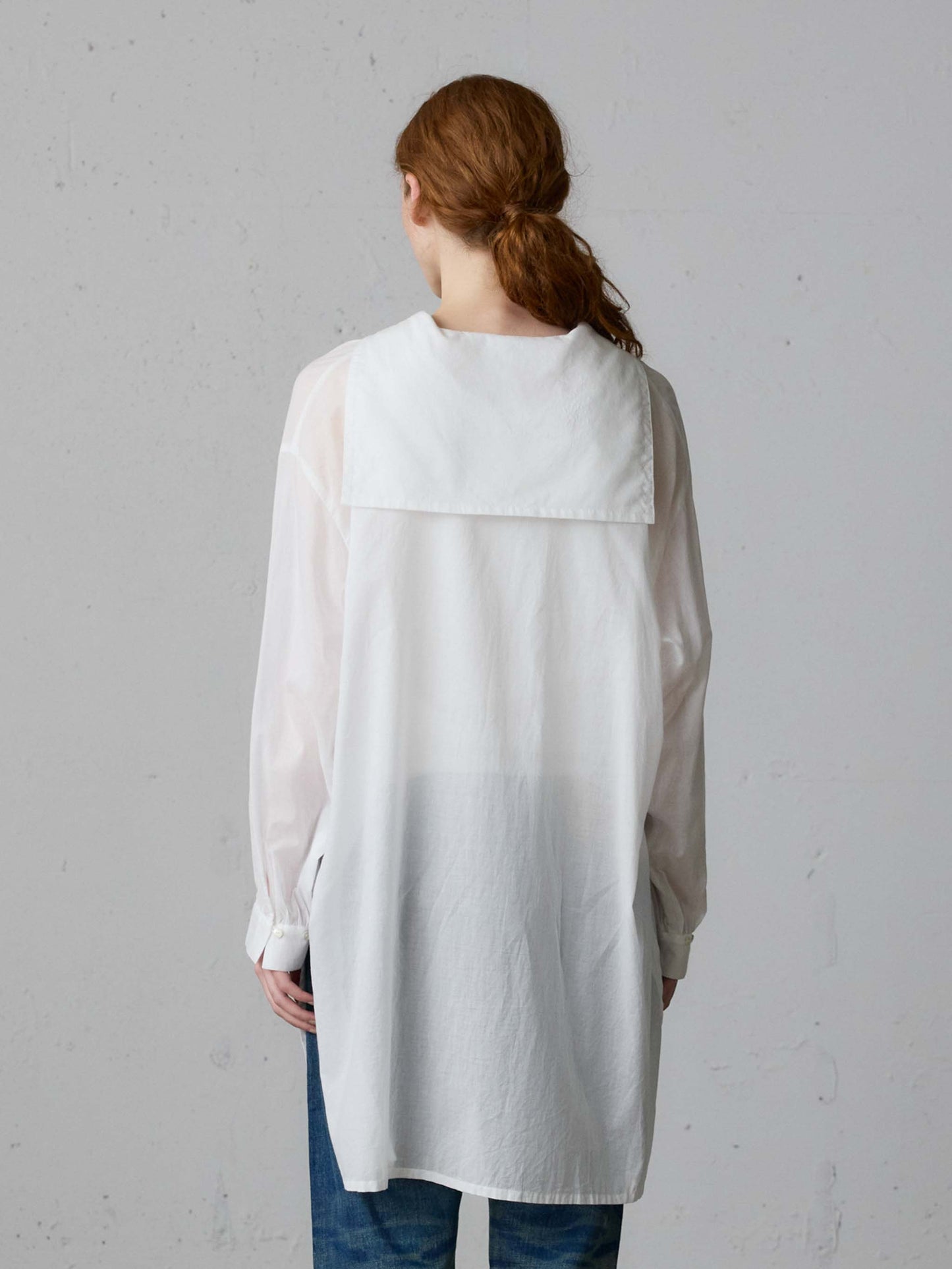 sheer sailor collar tunic