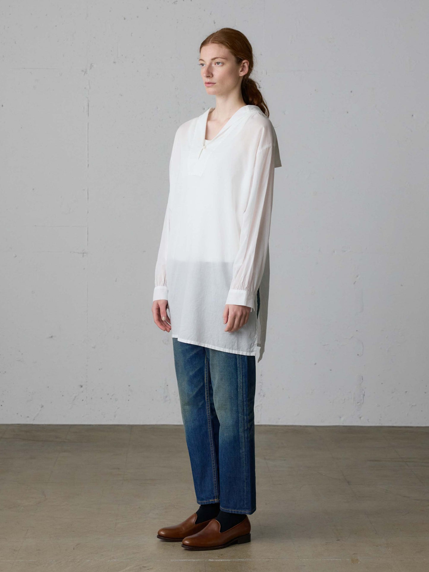 sheer sailor collar tunic