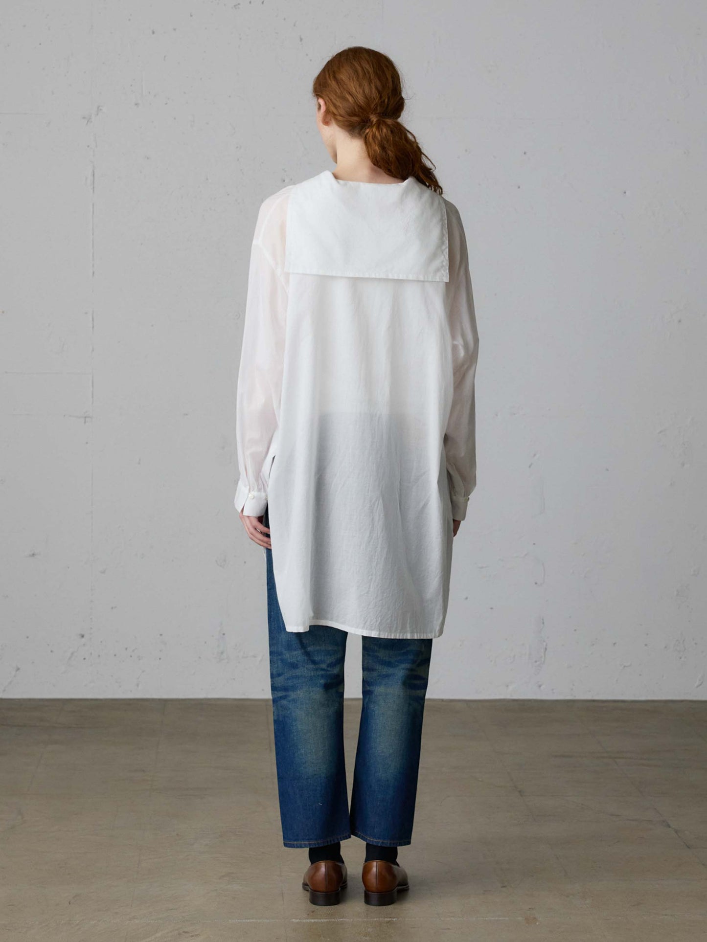 sheer sailor collar tunic