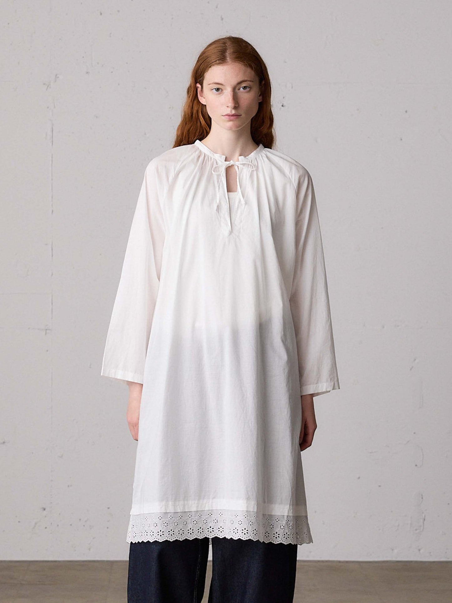 hem lace smock onepiece