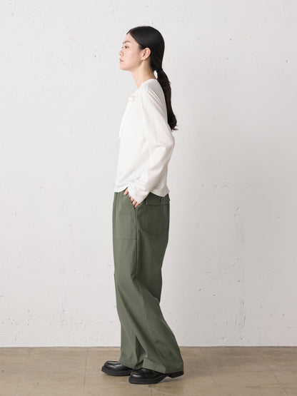 back satin baker pants