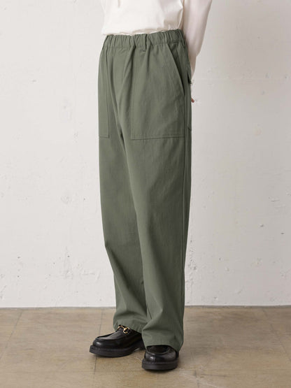 back satin baker pants