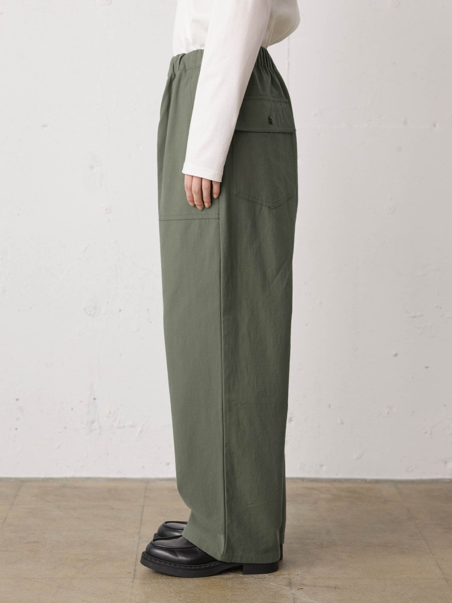 back satin baker pants