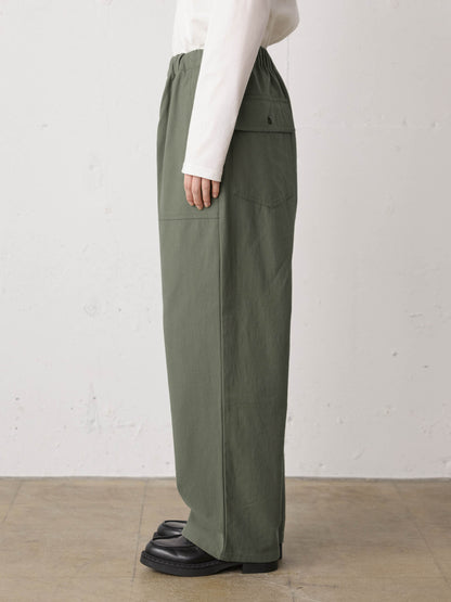 back satin baker pants