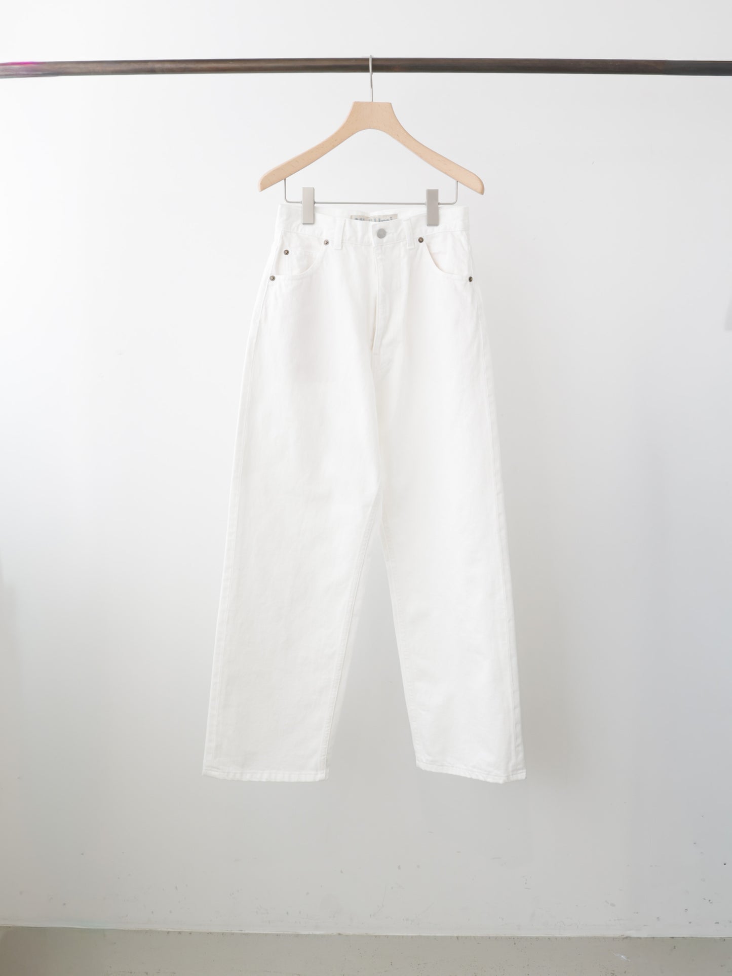 high waist straight denim