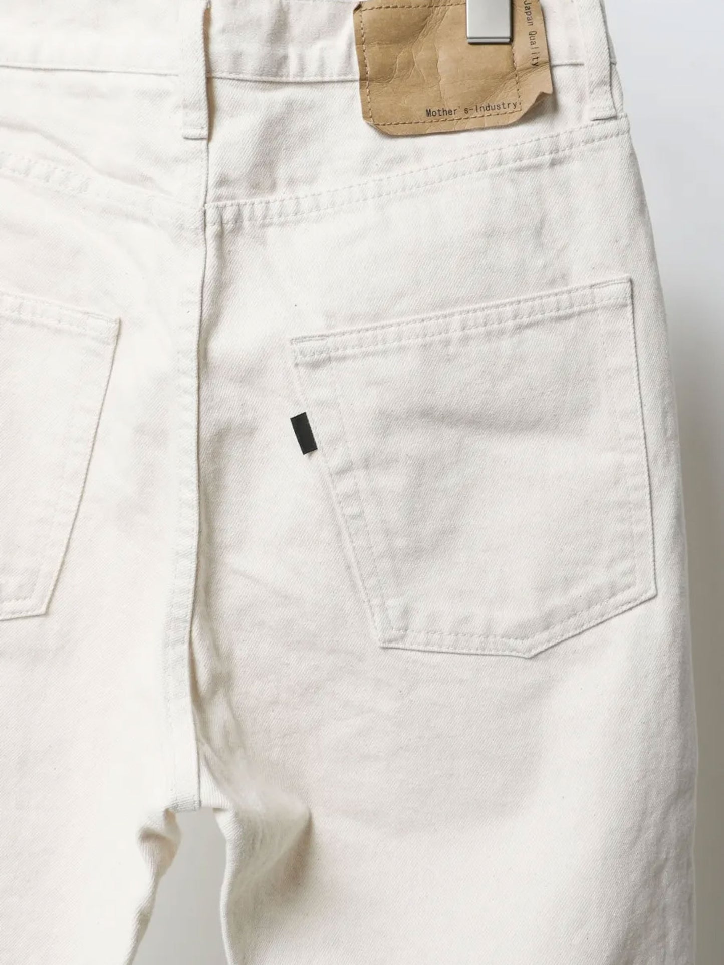 high waist white denim pants