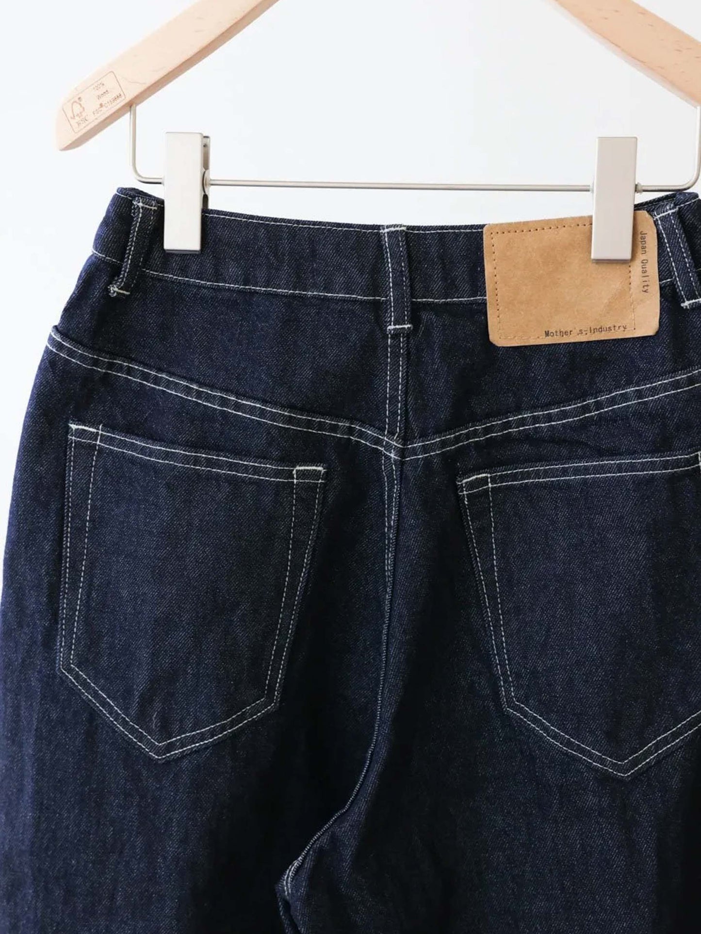 hi-waist curved denim