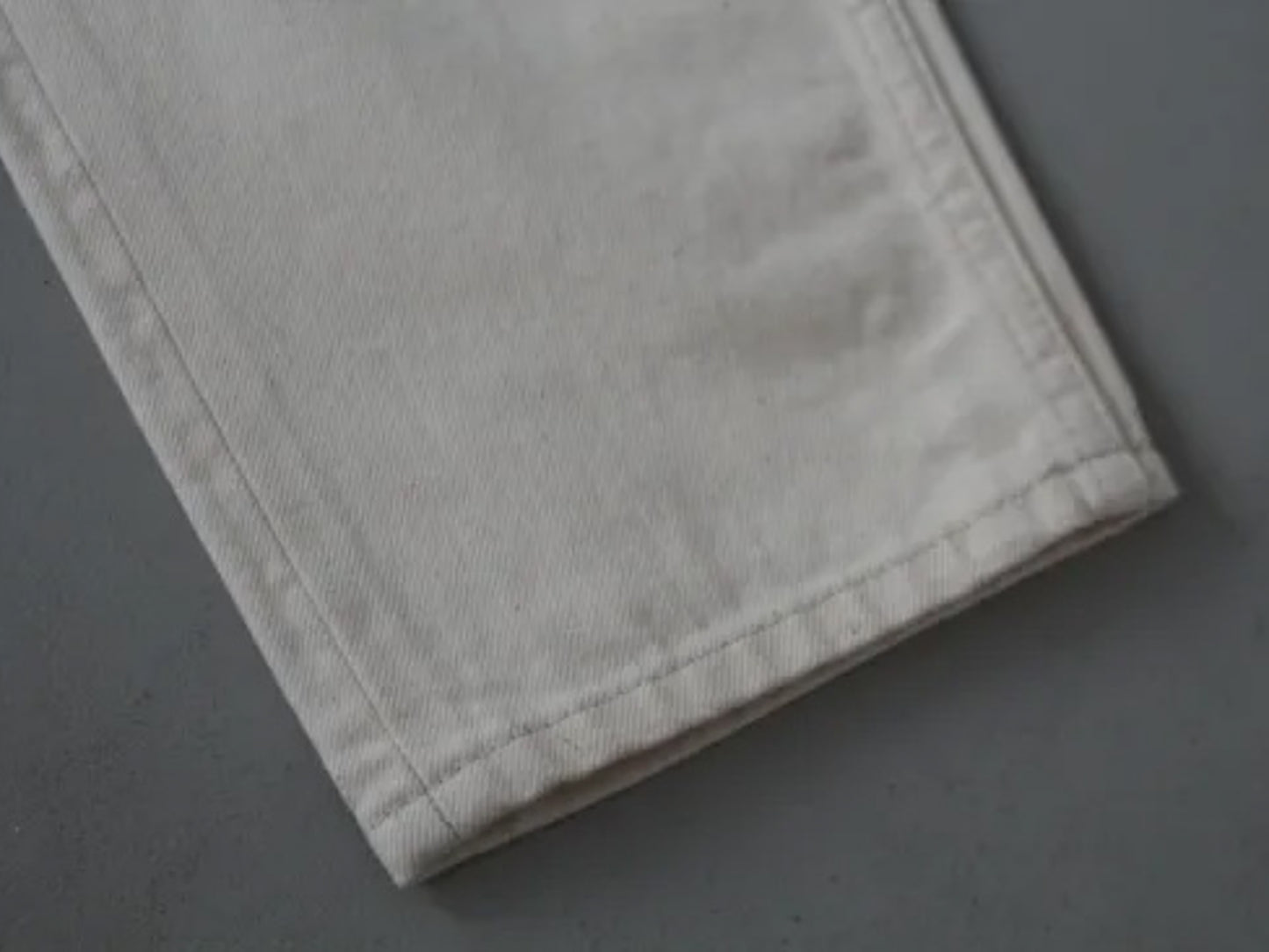 high waist white denim pants