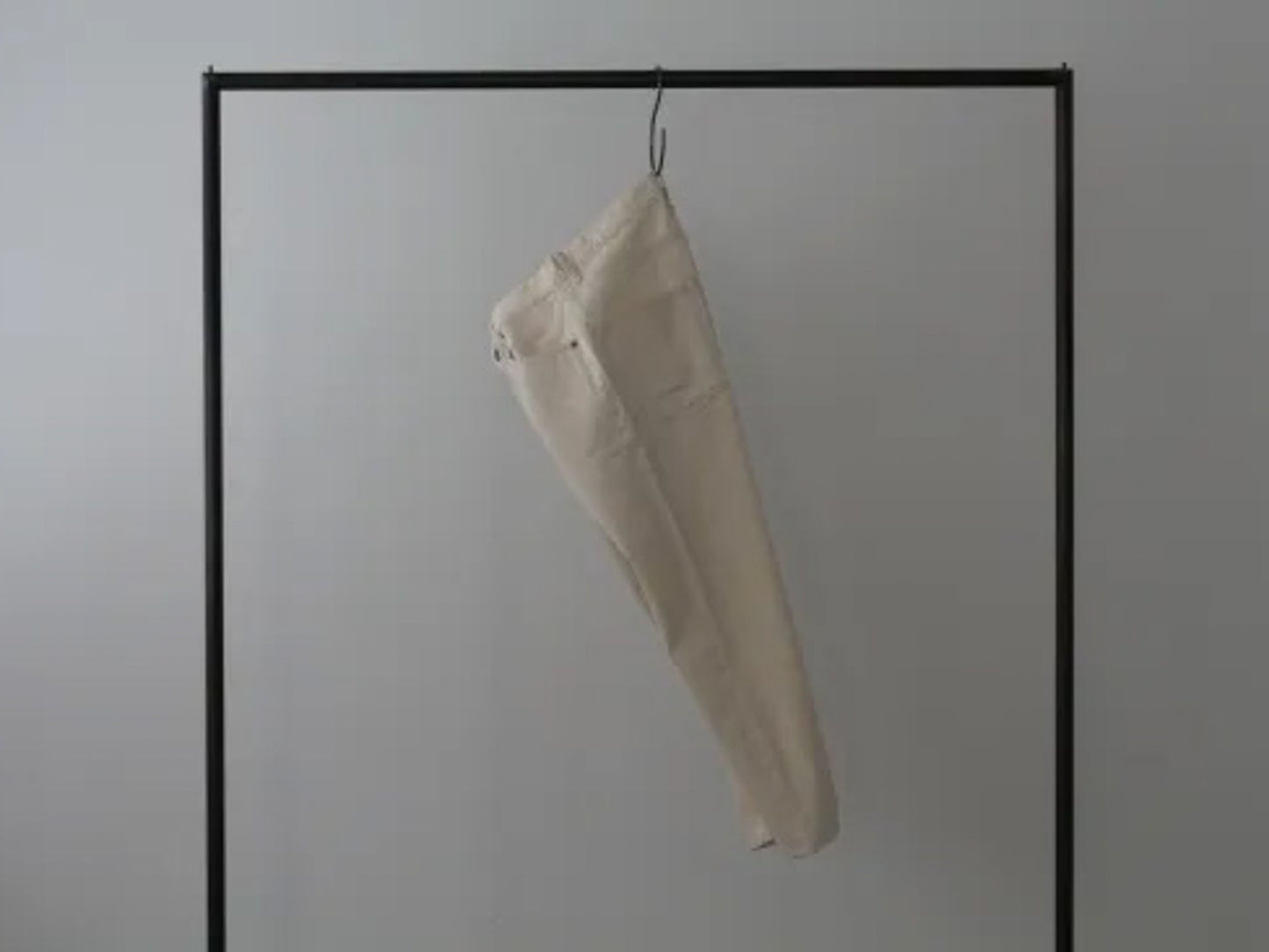 high waist white denim pants