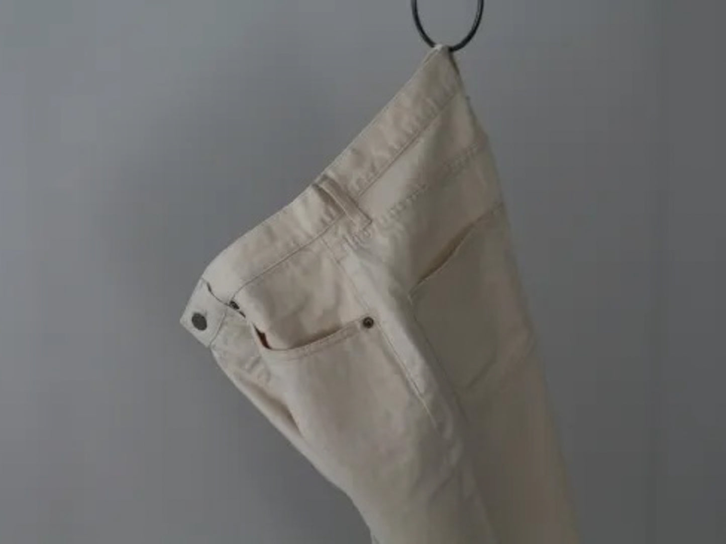 high waist white denim pants