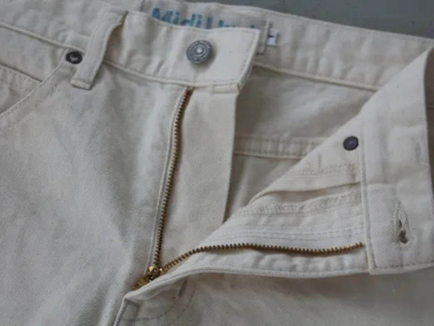 high waist white denim pants