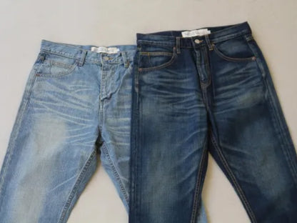 high waist denim pants