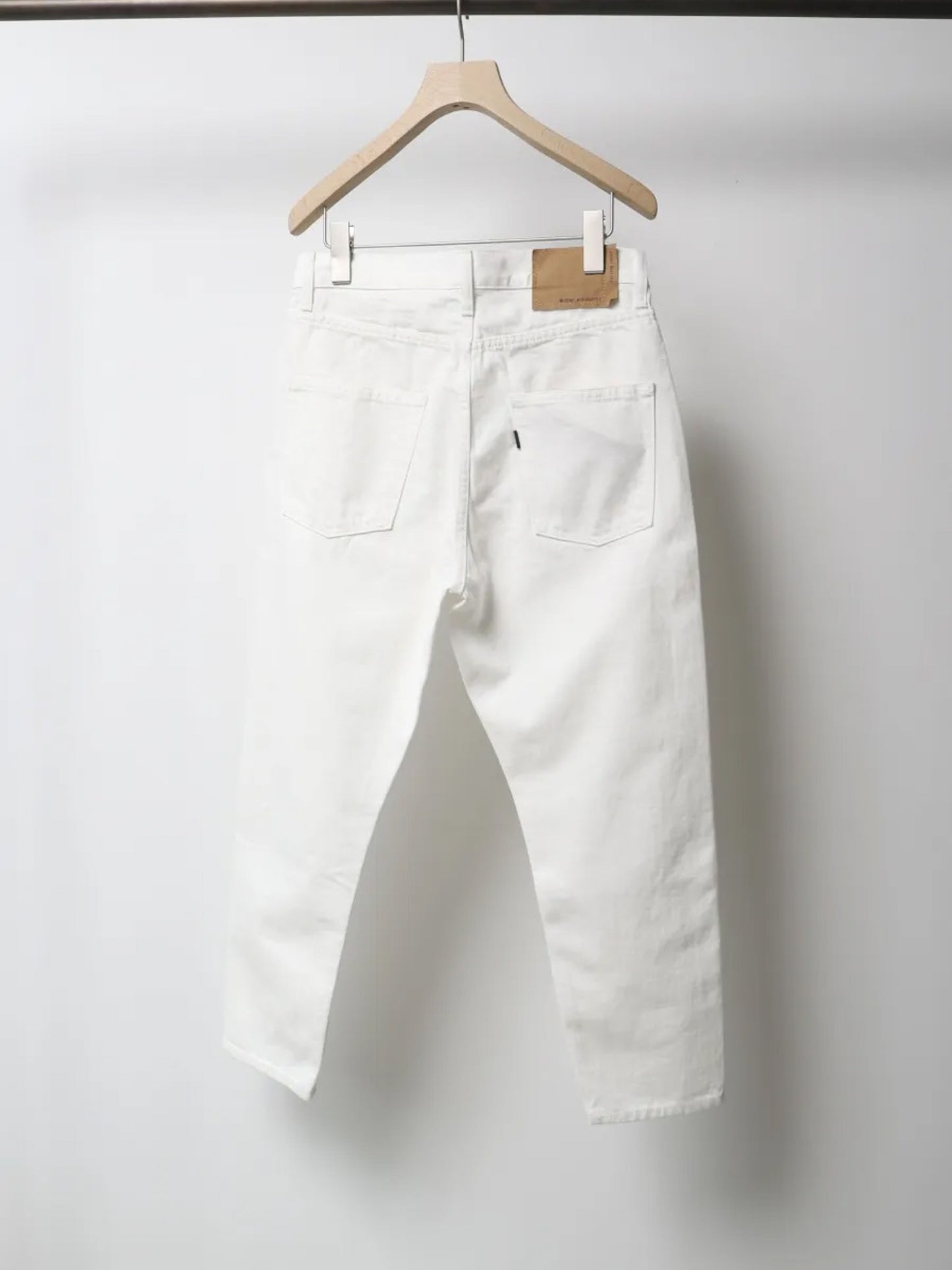 high waist white denim pants