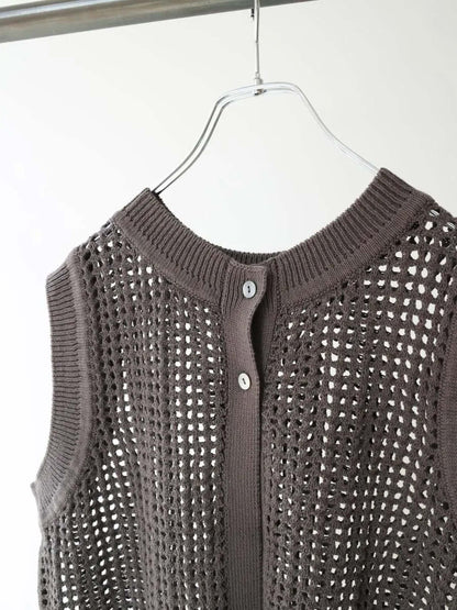mesh knit 2way vest