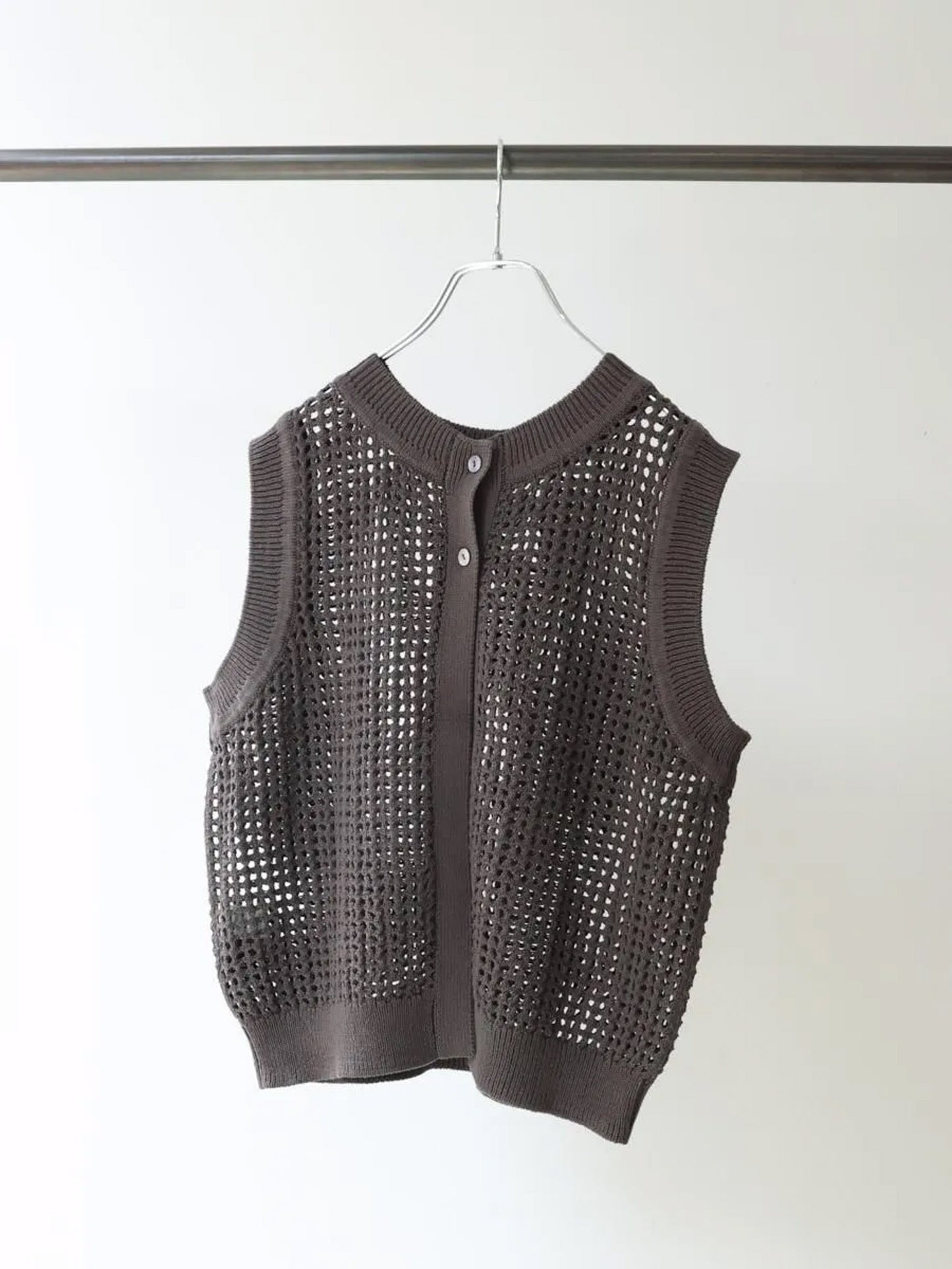 mesh knit 2way vest