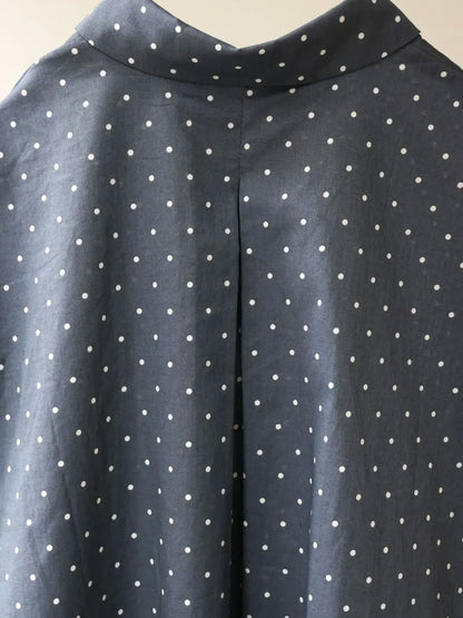 dots dutch collar shirt
