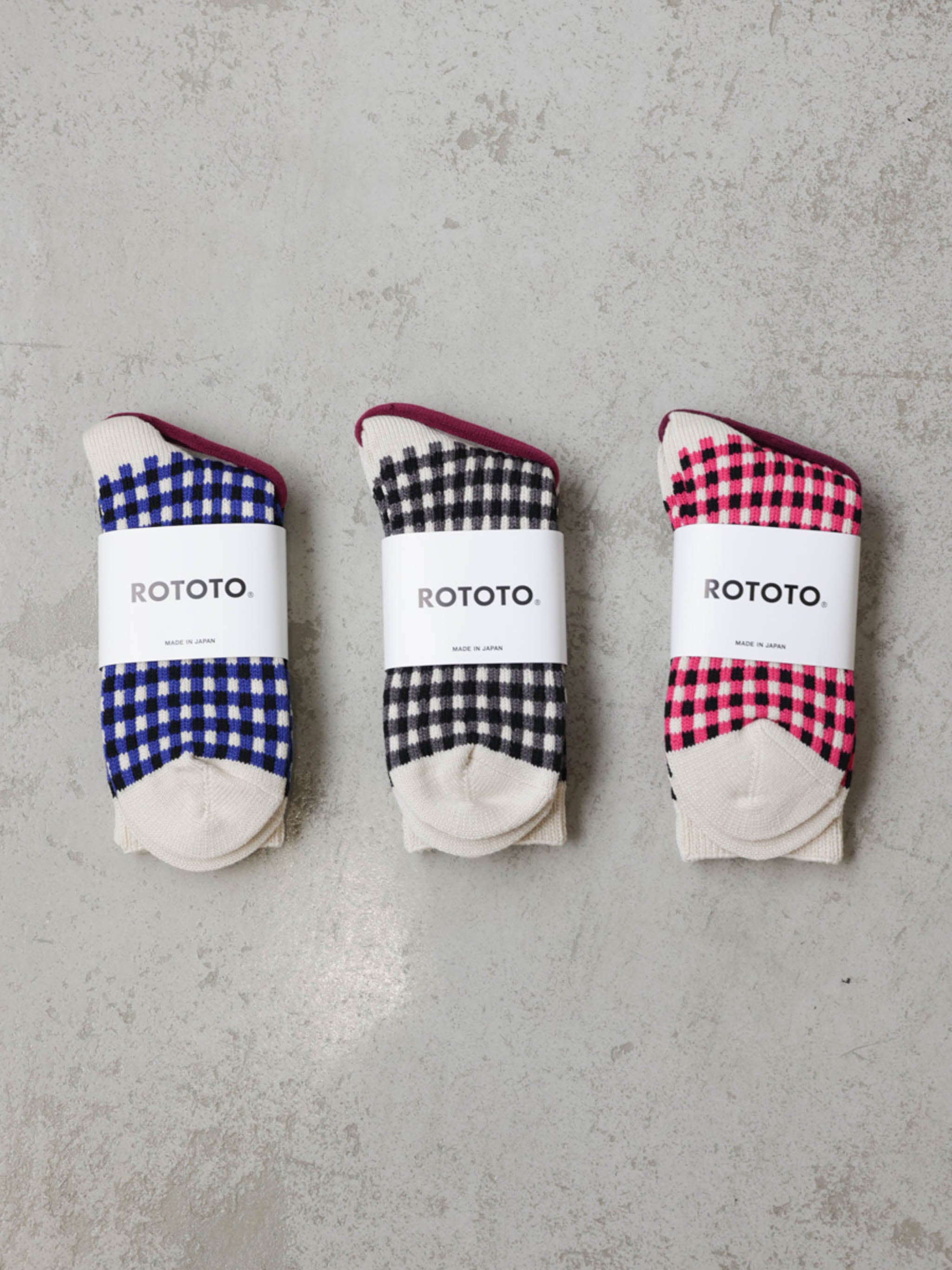 GINGHAM CHECK SOCKSR1506 /ROTOTO