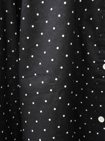 dots band collar shirt